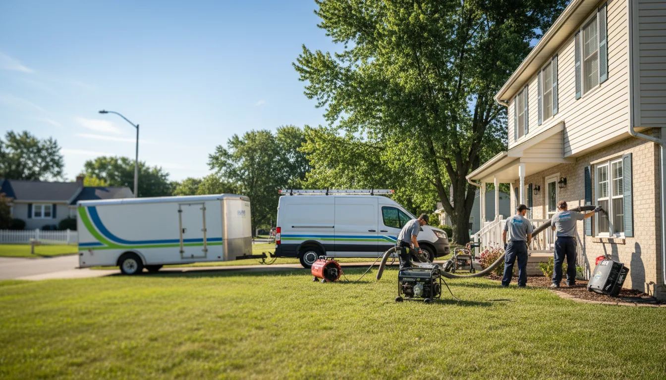 Flooded Basement Restoration And Cleanup With Repair in Ewing, IL near me